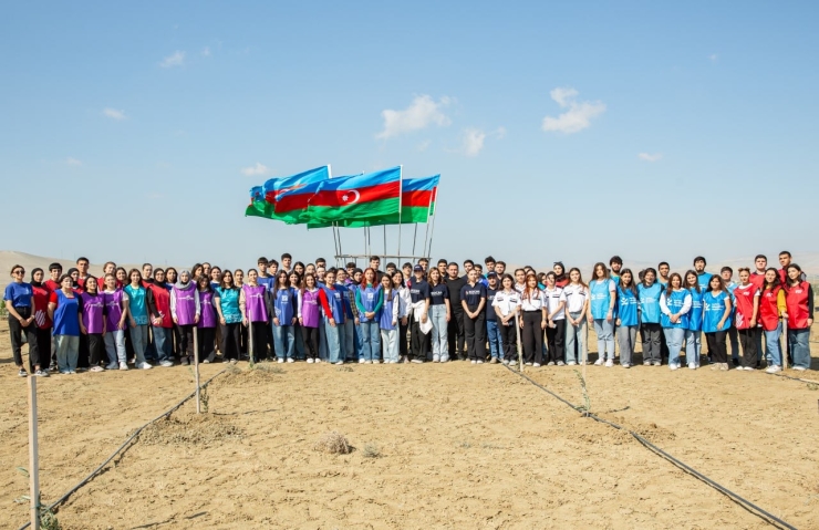 Azərbaycan könüllülərinin iştirakı ilə 27 Sentyabr - Anım Gününə həsr olunan ağacəkmə aksiyası keçirilib