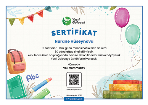 15 sentyabr- Bilik günü