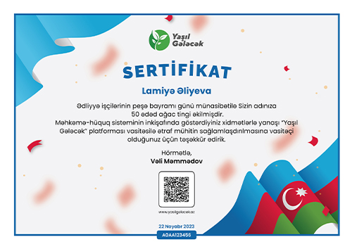 22 noyabr - Ədliyyə işçilərinin peşə bayramı günü