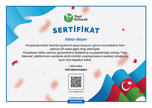 16 dekabr - Fövqəladə Hallar Nazirliyi işçilərinin peşə bayramı günü
