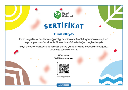 23 may - Ekologiya və Təbii Sərvətlər Nazirliyi əməkdaşlarının peşə bayramı günü